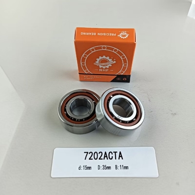 15*35*11mm GCr15 Single Row Angular Contact Ball Bearing 7202AC para as suas necessidades