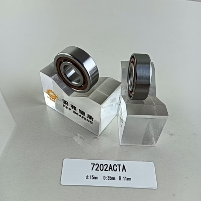 15*35*11mm GCr15 Single Row Angular Contact Ball Bearing 7202AC para as suas necessidades