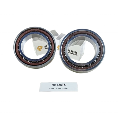 7011AC Rolamentos de Esferas de Contato Angulares com Precisão Padrão P0 P2 P4 P5 P6 55*90*18mm
