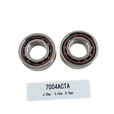 Rolamentos de esferas de contacto angulares de linha única de 20*42*12 mm 7004AC para direcção de carga radial
