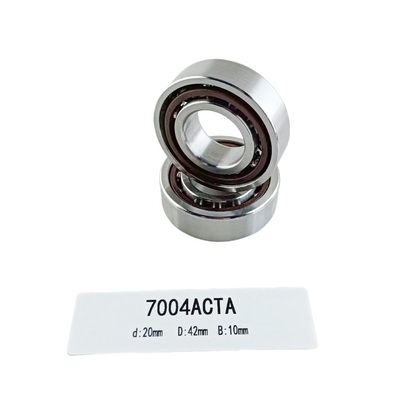 Rolamentos de esferas de contacto angulares de linha única de 20*42*12 mm 7004AC para direcção de carga radial