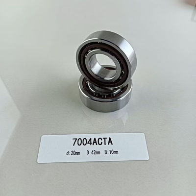 Rolamentos de esferas de contacto angulares de linha única de 20*42*12 mm 7004AC para direcção de carga radial