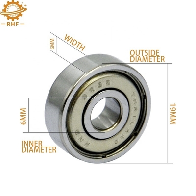 Rolamentos de esferas de ranhuras profundas de mineração 626-ZZ 6*19*6mm Rolamentos em miniatura de aço cromado 626ZZ