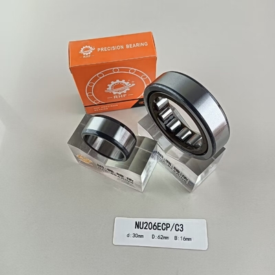 Revestimento de rolamentos cilíndricos de linha única NU/NJ/NF206ECP de 30*62*16 mm com capacidade de carga elevada