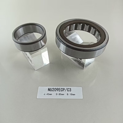 Rolamentos de rolos cilíndricos para máquinas pesadas de linha única 45*85*19 mm NU/NJ/NF209ECP
