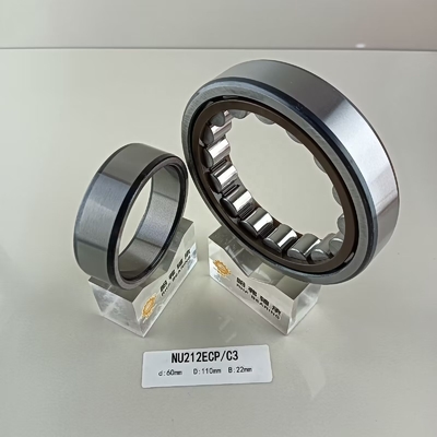 Long Life NU/NJ/NF212ECP Rolamento cilíndrico de rolos 60*110*22mm com jaula de aço resistente