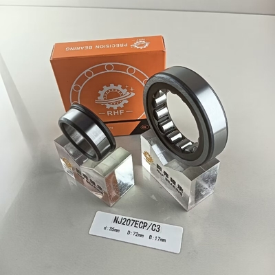 35*72*17mm NU/NJ/NF207ECP Rolamentos cilíndricos lubrificados com gordura ou óleo