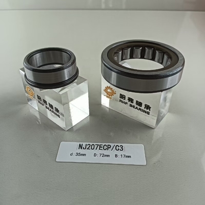 35*72*17mm NU/NJ/NF207ECP Rolamentos cilíndricos lubrificados com gordura ou óleo