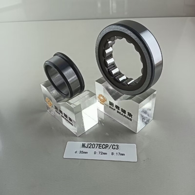 35*72*17mm NU/NJ/NF207ECP Rolamentos cilíndricos lubrificados com gordura ou óleo