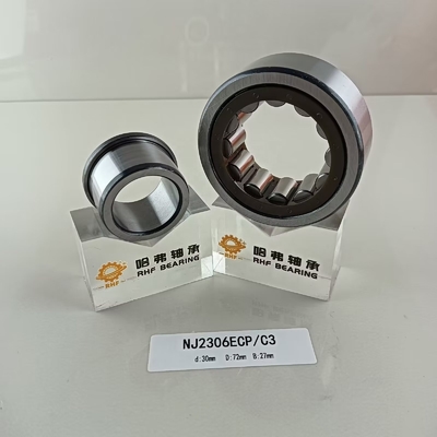 Estrutura cilíndrica de aço cromado Gcr15 NU/NJ/NF2306ECP Rolamento 30*72*37mm