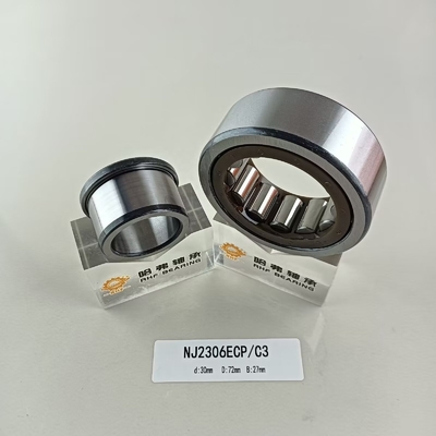 Estrutura cilíndrica de aço cromado Gcr15 NU/NJ/NF2306ECP Rolamento 30*72*37mm