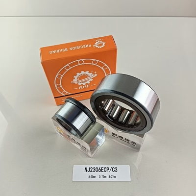 Estrutura cilíndrica de aço cromado Gcr15 NU/NJ/NF2306ECP Rolamento 30*72*37mm