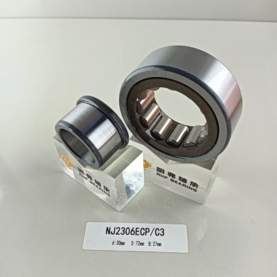 Estrutura cilíndrica de aço cromado Gcr15 NU/NJ/NF2306ECP Rolamento 30*72*37mm