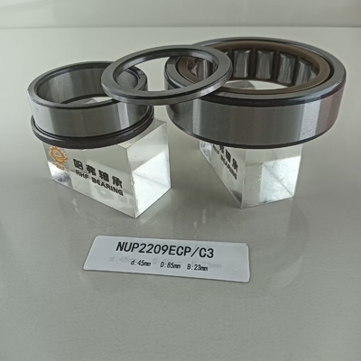 NUPF2209ECP Rolamentos cilíndricos de 45*85*23 mm para lubrificantes lubrificados com gordura ou óleo
